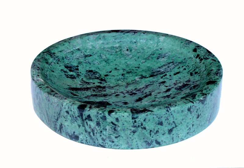 KLEO Natural Stone Soap Dish Soap Holder Bath Accessories for Bathroom, Tub or Wash Basin Accessories (Green) - Image 1